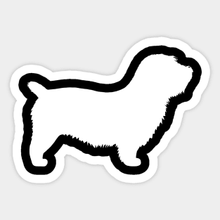 White Glen of Imaal Terrier Silhouette Sticker